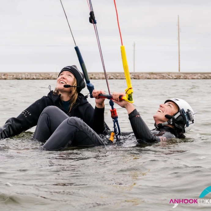 Un professeur et son élève de kite
